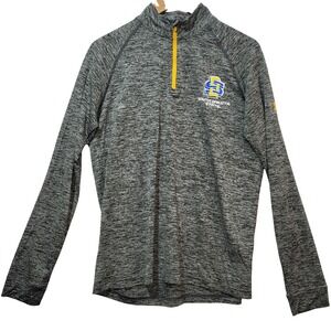 Under Armour South Dakota State SDSU HeatGear Quarter Zip Pullover Gray Womens M